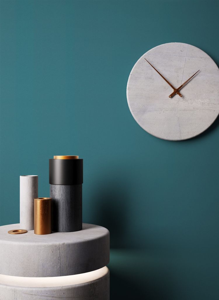 NEWROOM Tapete Türkis Vliestapete Unifarbe - Einfarbig Modern Petrol Blau Struktur Uni