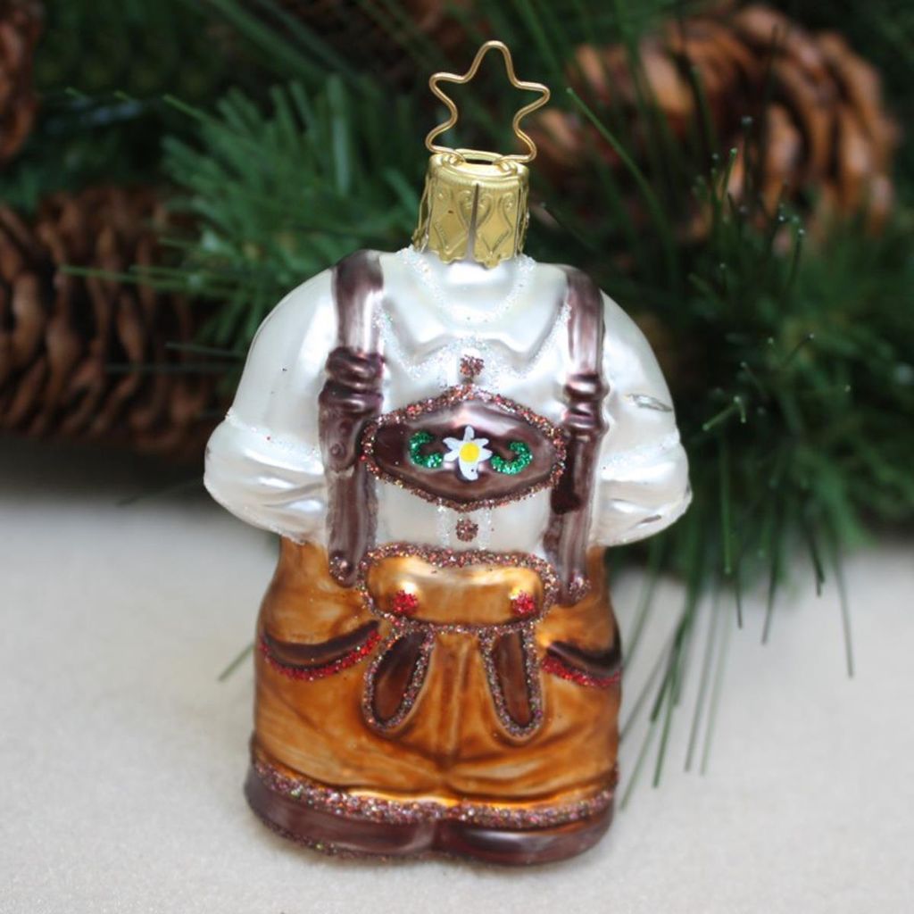 INGE-GLAS Weihnachts-Anhänger Lederhose Wiesn Gaudi Produktbild 4
