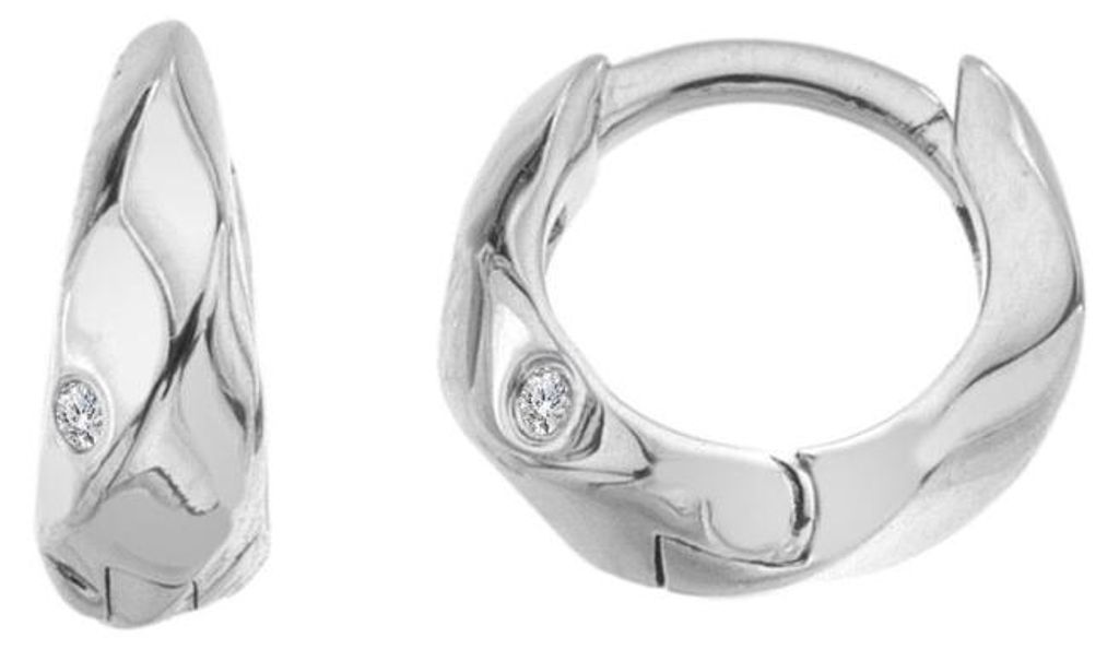 Ohrringe aus verdrehtem Silber mit Diamanten Much Loved DE869