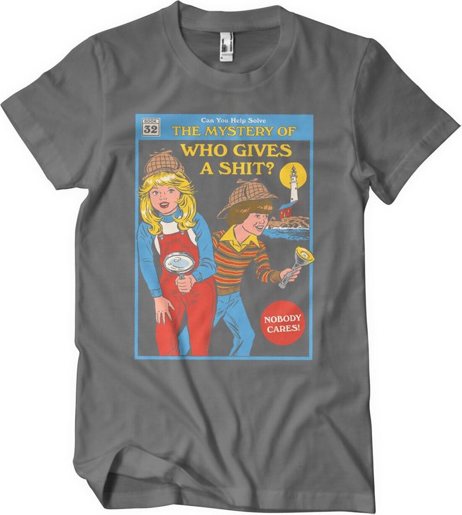 The Mystery Of Who Gives A Sh*t T-Shirt - Large - DarkGrey