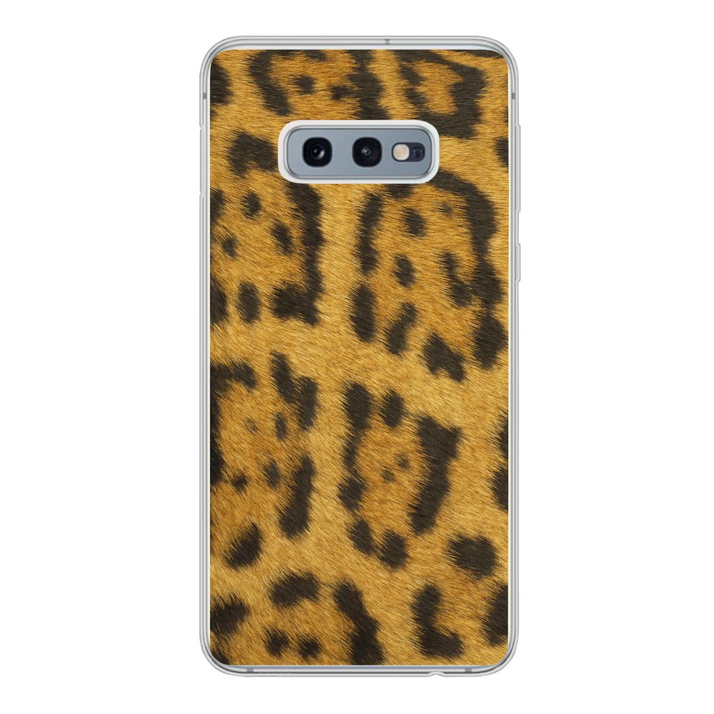 MuchoWow Handyhülle Schutzhülle Hülle für Samsung Galaxy S10e Leopardenfell Silikon Softcase Handy Hülle - Handy