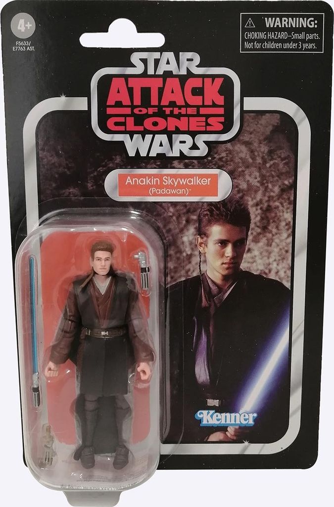 A Star Wars action figure in its original packaging.