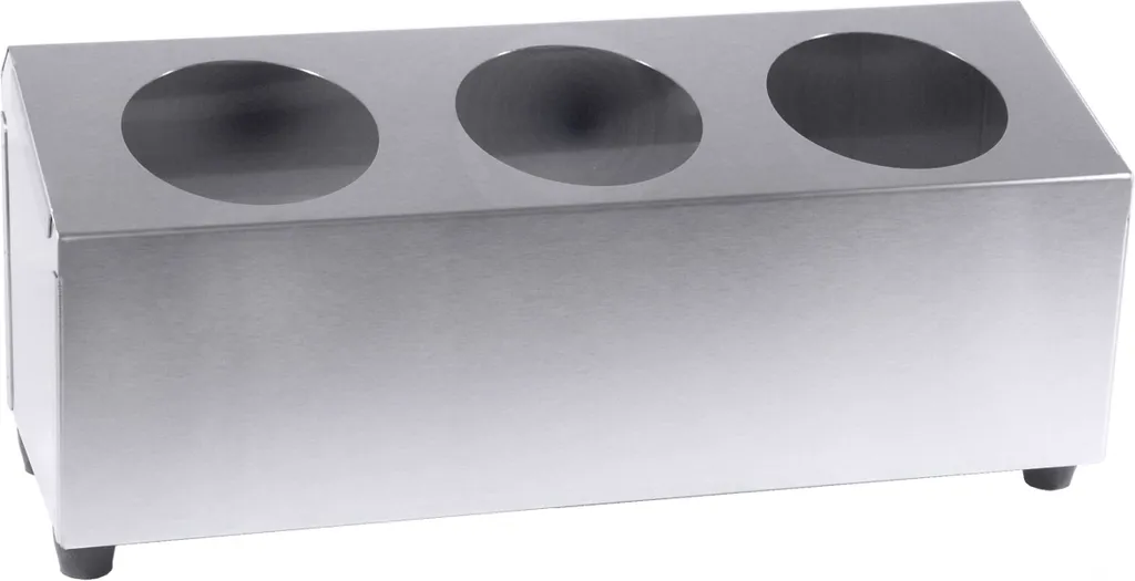 Vaschetta Portaposate Inox 18/0 Professionale - 3 Fori Satinata