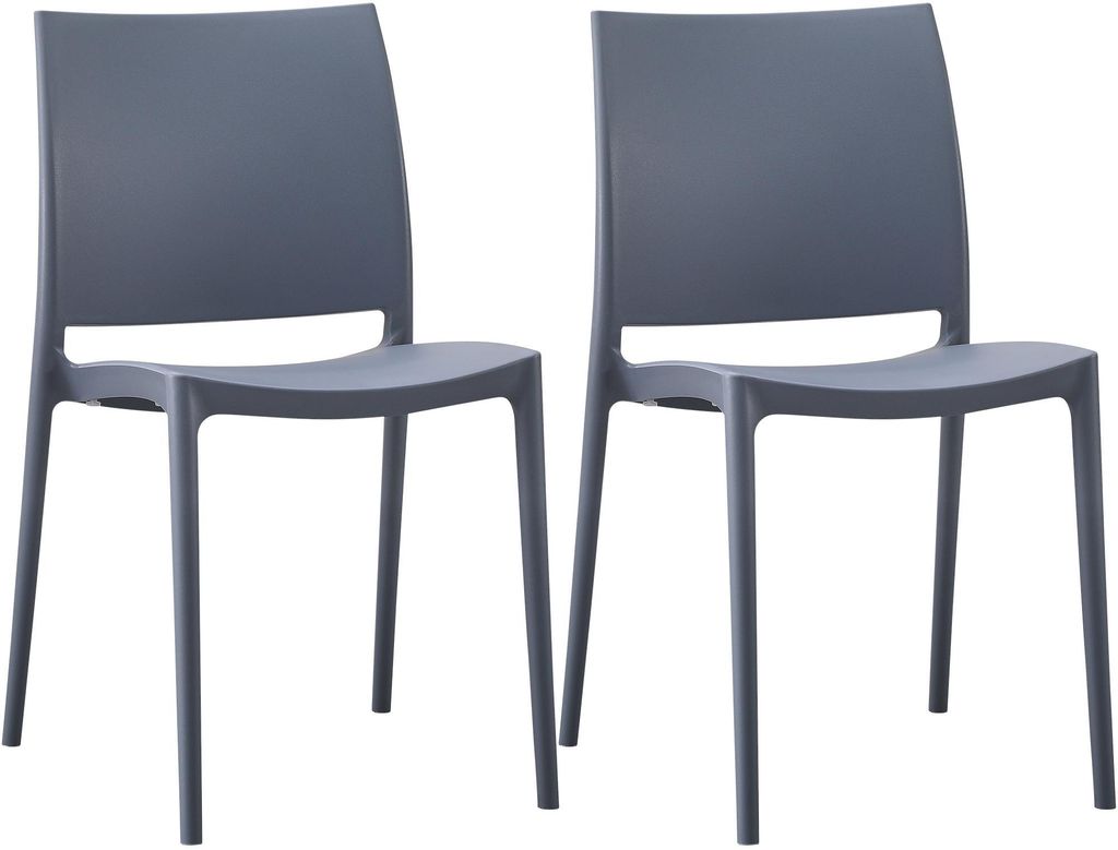 CLP 2er Set Gartenstühl Meton mit Lehne stapelbar Produktbild 