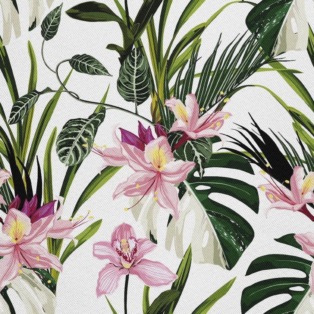 OUTDOOR DEKOSTOFFE OXFORD - Motiv Rosa Oleander I DX319