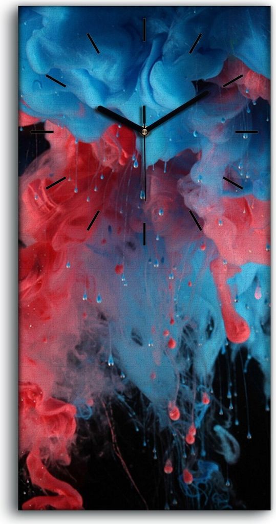 Dekor Leinwand Uhr Wandbilder Geräuschlos 30x60 Malerei Abstrakte Kunst - schwarze Hände