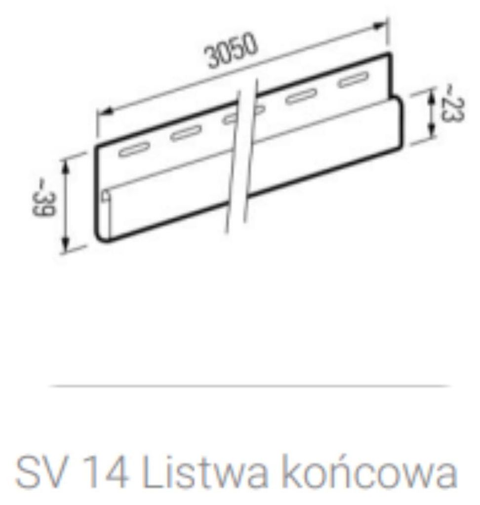 VILO Fronto Abschlussprofil SVP-14 Vinyl Siding - Fassadenleiste - 3,05 m - Nussbraun