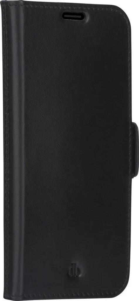 Housse iPhone 13 Copenhagen Slim - Étui portefeuille en cuir noir chic