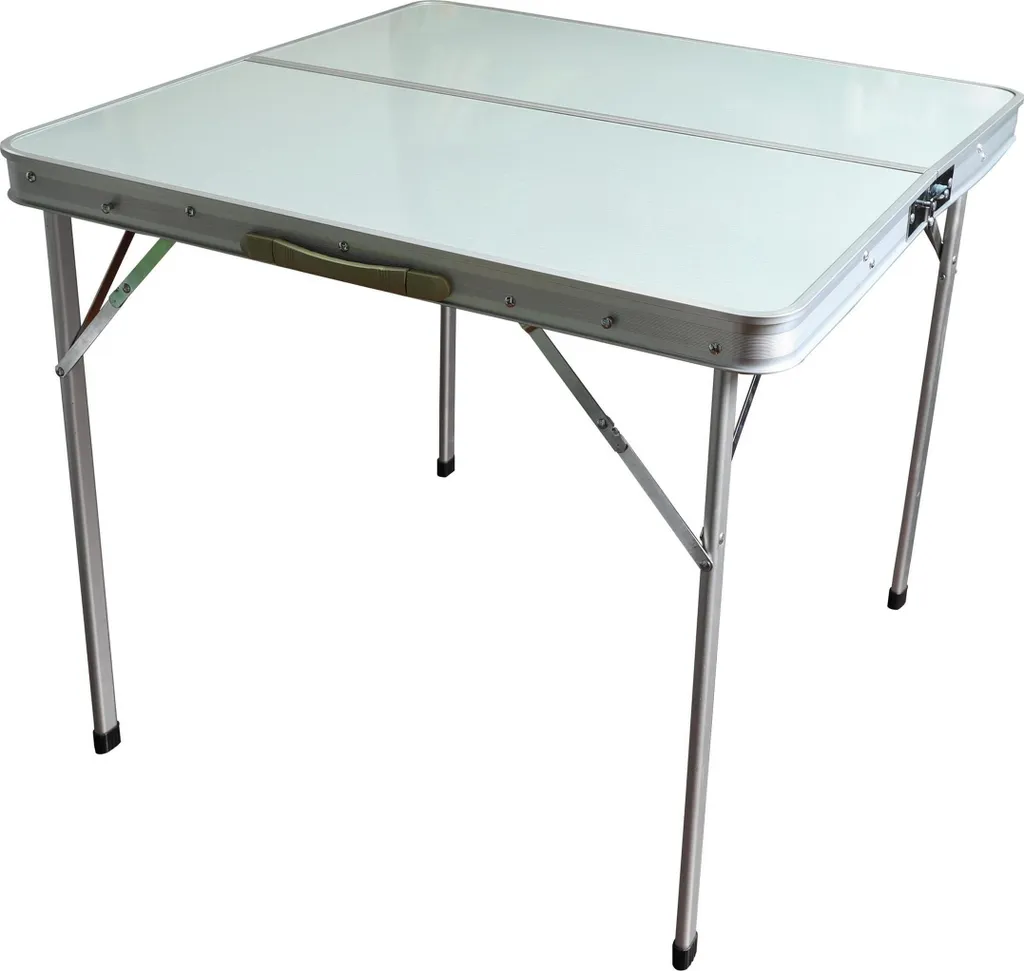 Table de camping 80 x 80 cm gris clair - Finis les repas instables dehors
