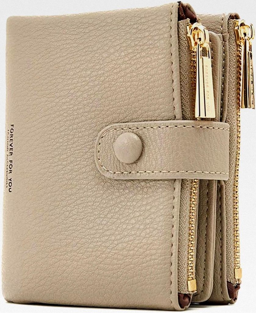 Damen Geldbeutel,Kunstleder Portemonnaie Kleine Brieftasche Geldbörse Für Frauen (Grau)