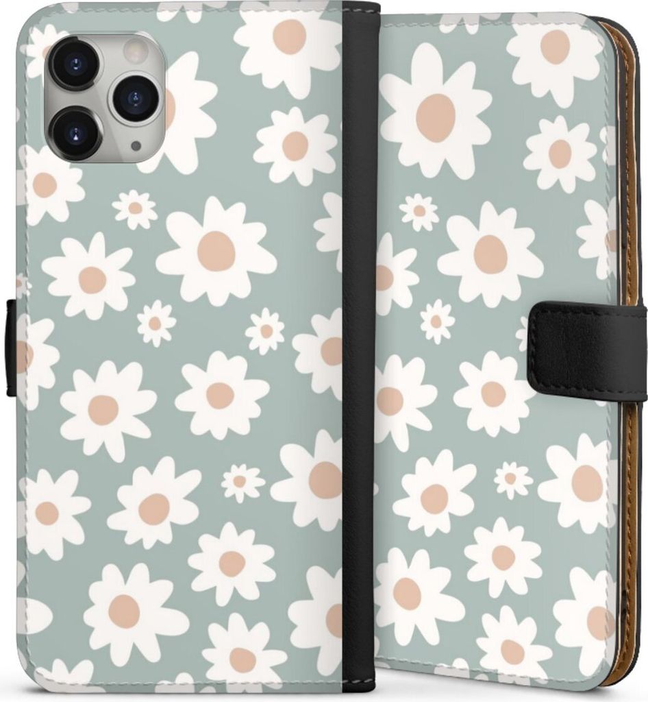 DeinDesign Klapphülle für Apple iPhone 11 Pro Max Handytasche Lederhülle Tasche Blumen Gänseblume Muster