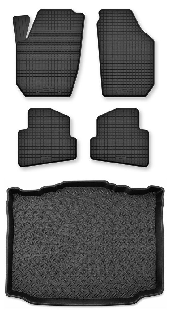 Rubberen automatten + kofferbakmat voor Skoda Roomster Productafbeelding 