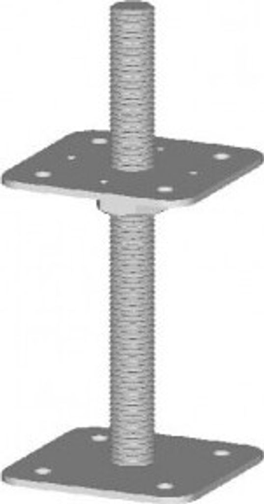 Holzsäulenfuß BV/P 14-09/250,110x110 - Gewindestange M20 - Packung 1 St