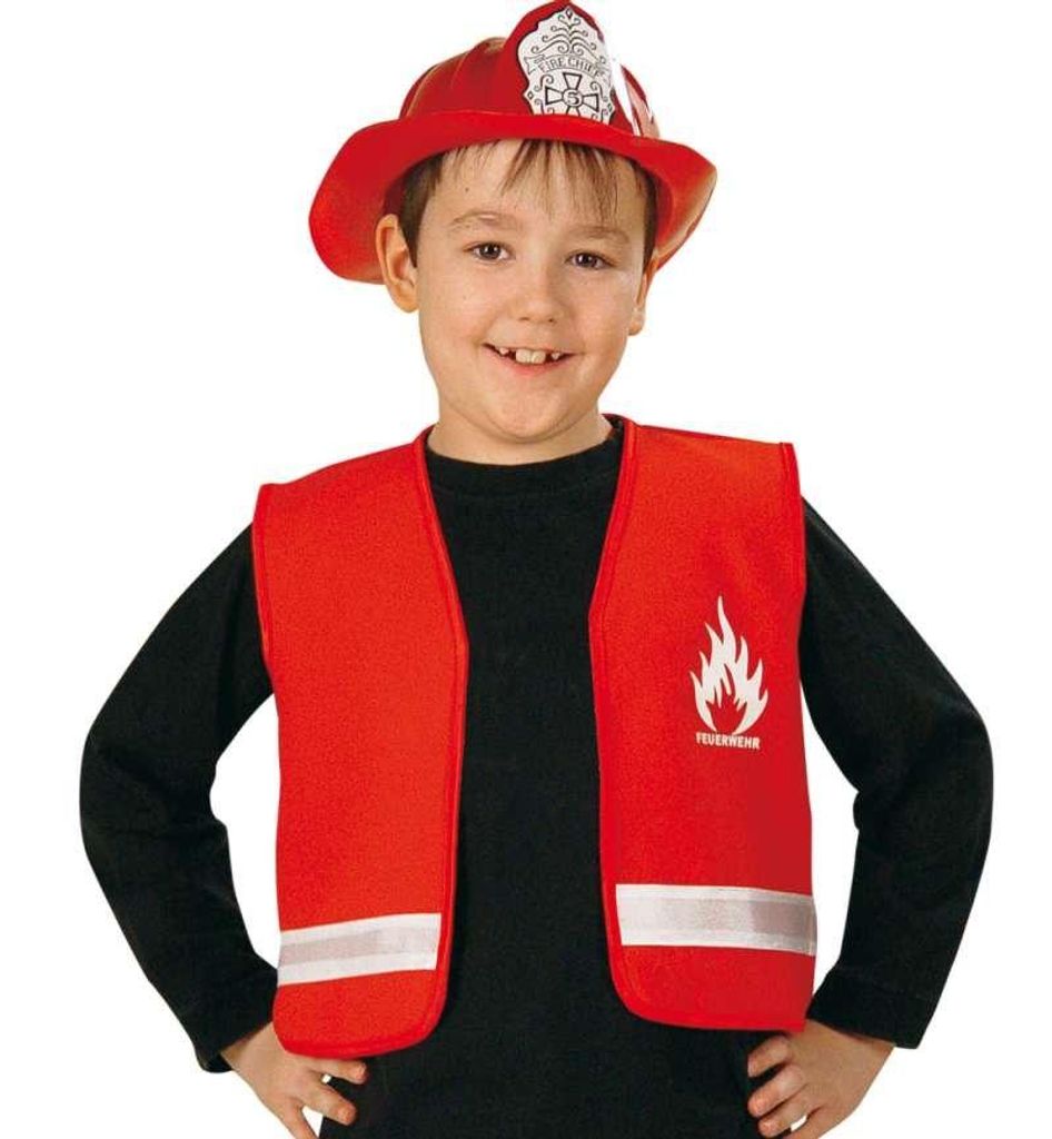 Spiel-Weste für Kinder, Feuerwehr, rot, verschiedene Größen, Feuerwehr (104)