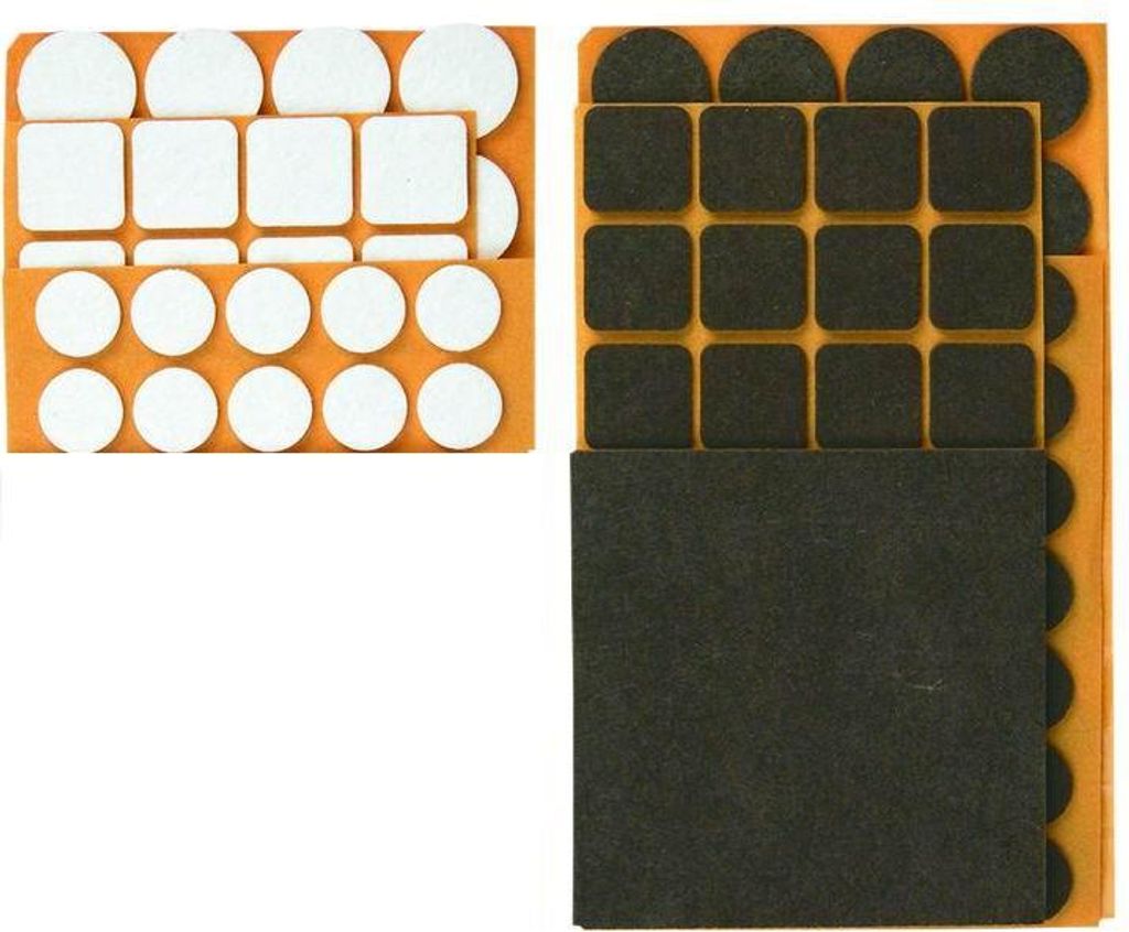 Filzuntersetzer, Verschiedene, 106 Stk., Weiss - T 98Z147