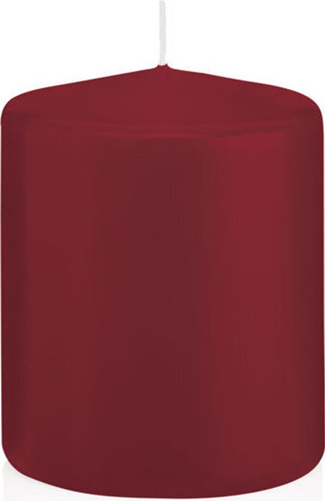 Kerzen Bordeaux, Stumpenkerzen Bordeaux 10 x 7,8 cm (H x Ø), 8 Stück, Wiedemann Kerzen, Markenkerzen Germany in RAL Qualität
