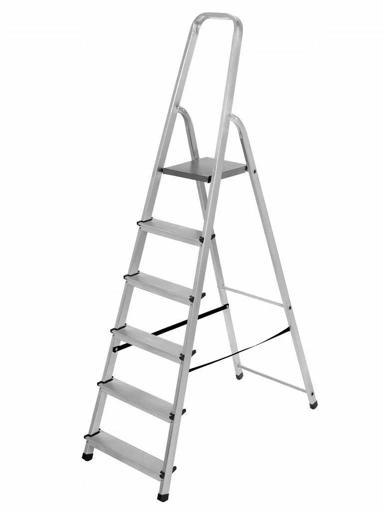 Awtools Échelle en aluminium autoportante 6 marches - Capacité 125kg