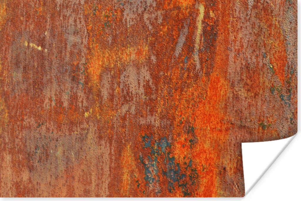MuchoWow Poster Rost - Industriell - Stahl 60x40 cm - Schlafzimmerdekoration