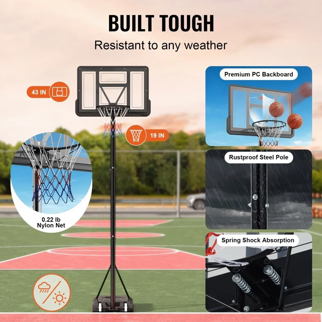 Panier Basket Réglable et Résistant aux Intempéries - Base Eau ou Sable - 5