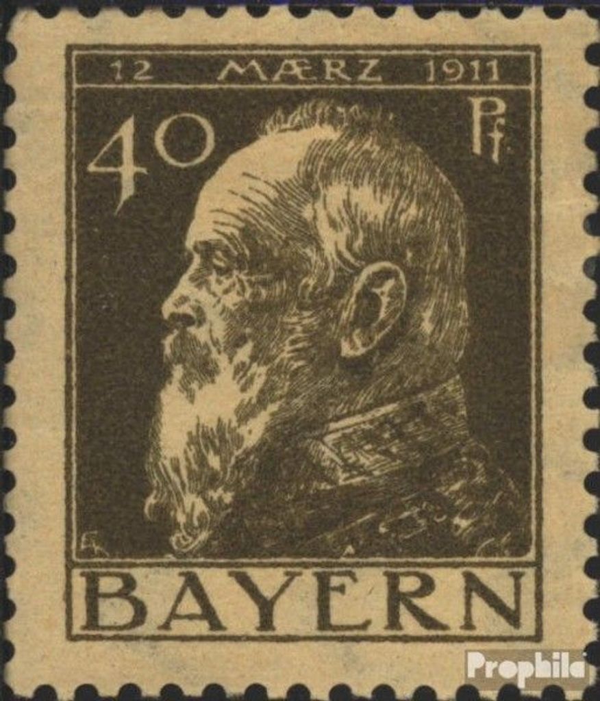 Briefmarken Bayern 1911 Mi 82II gestempelt Prinzregent Luitpold