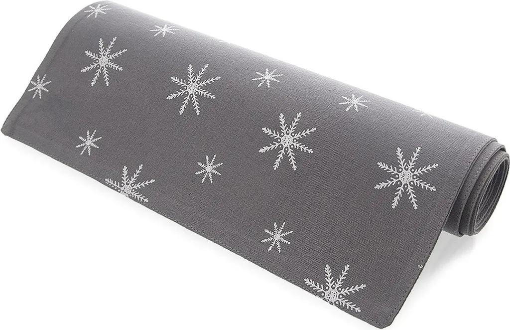 Runner Cotone Grigio PETAL 130x32 - Decorazione Tavola Minimalista