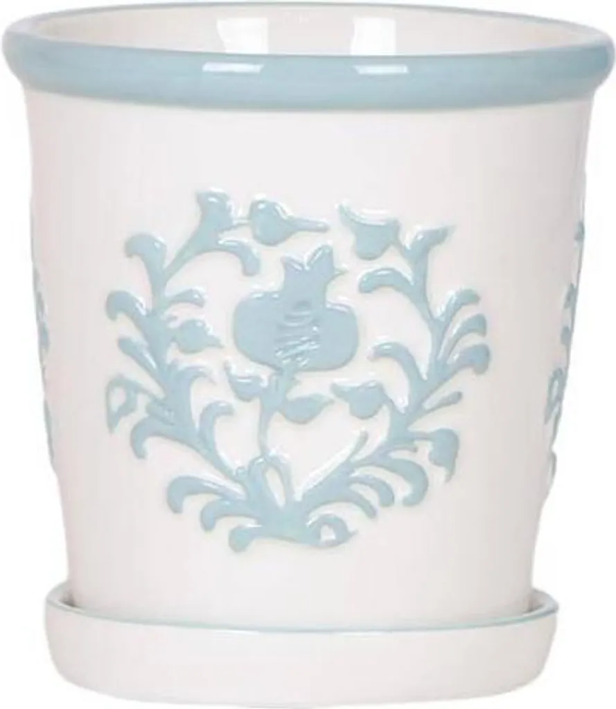 Cache-pot Artisanal Malaga Céramique Turquoise Ø9cm Qualité Supérieure
