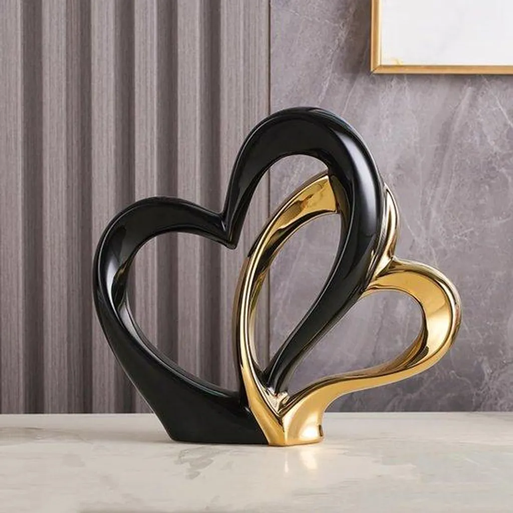 Ornement double en céramique 25 x 6,5 x 22,5 cm - Statuette design