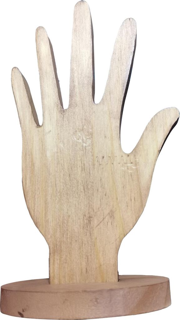 Schmuckständer, Fingerhand-Displayhalter, robuste Konstruktion, hohe Stabilität, mehrzweck-dekoratives Schmuckdisplay-Rack aus Holz in Handform