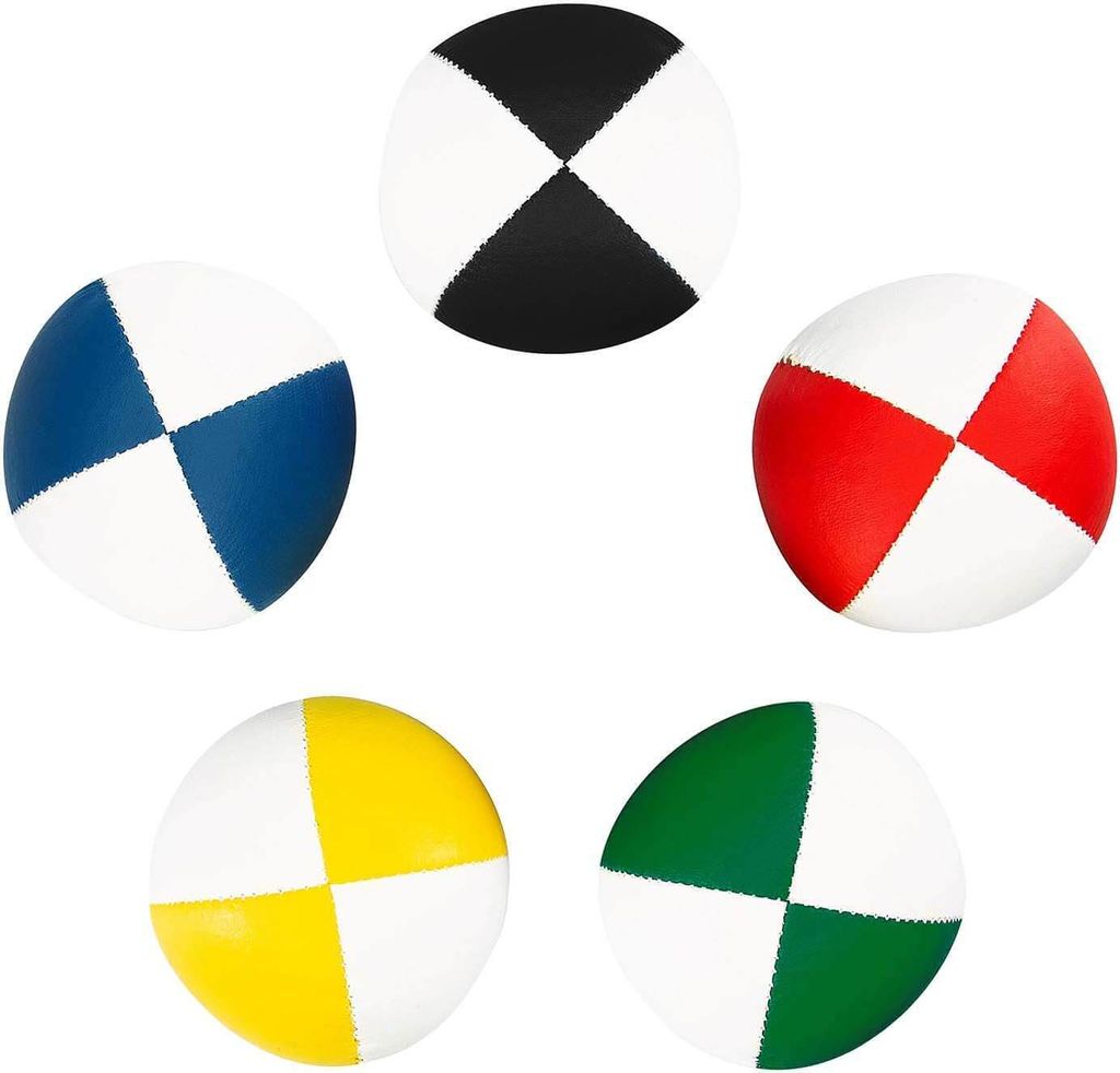 Diabolo jonglierbälle erwachsene - 58 mm Set mit 5 jonglierbälle In vier Farben | jonglierbälle anfänger kinder mit plastikfreier Geschenkverp...
