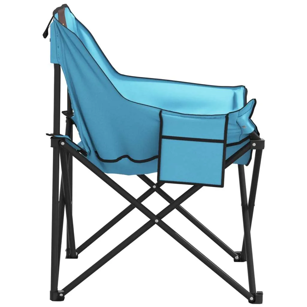 Chaises de camping pour pique-nique et plage pliables bleu clair - 2 pcs