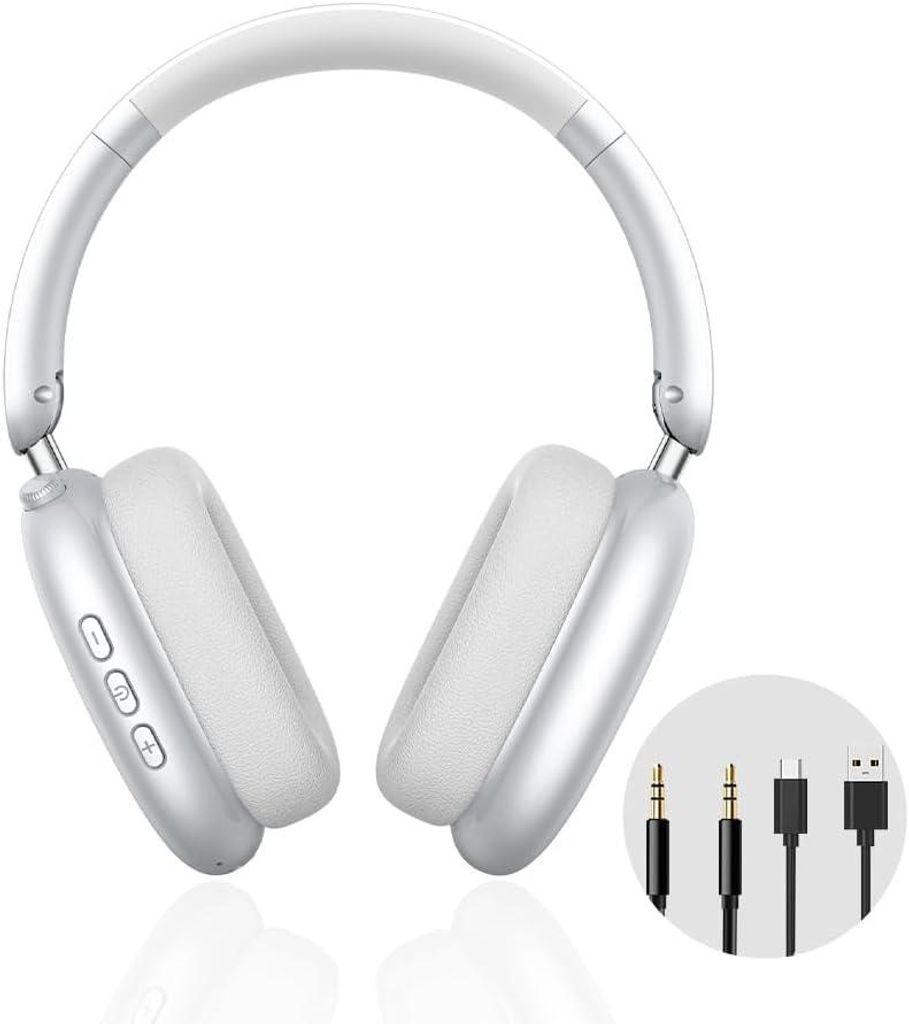 Over-Ear-Kopfhörer Bluetooth 6.1 mit ANC & ENC, HiFi Headset mit Mikrofon, Kabel & Wireless, hohe Geräuschisolierung, 30h Laufzeit, USB, für Han...