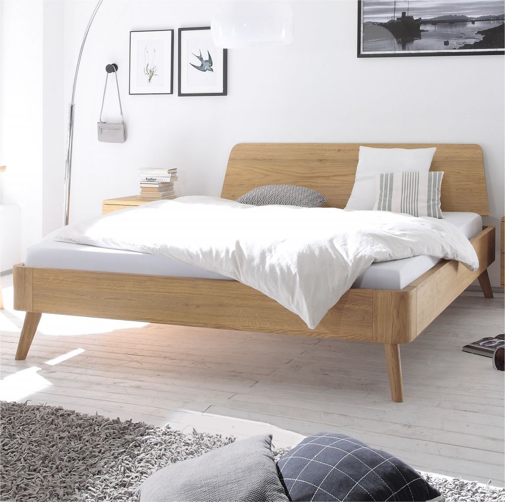 HASENA Oak Bianco Eiche Bett Masito 25 Kopfteil Edda 100x200