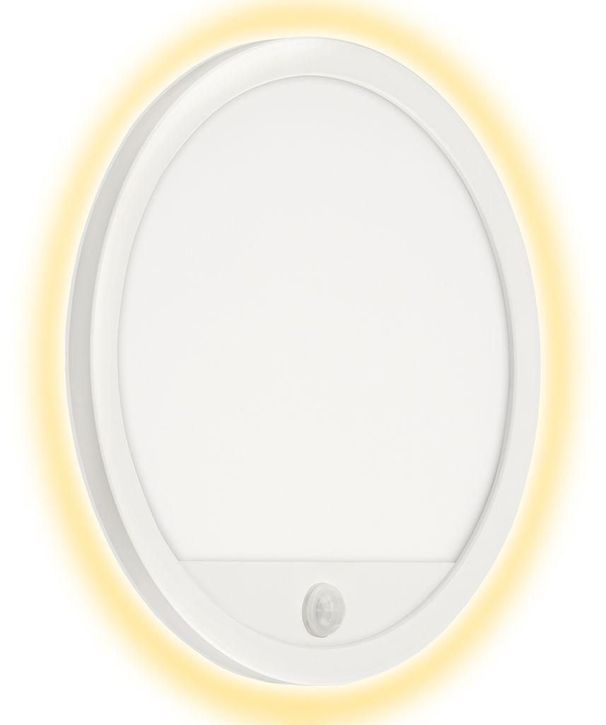 LED Außenwandleuchte Bewegungsmelder 15W weiß Kunststoff Ø Produktbild 