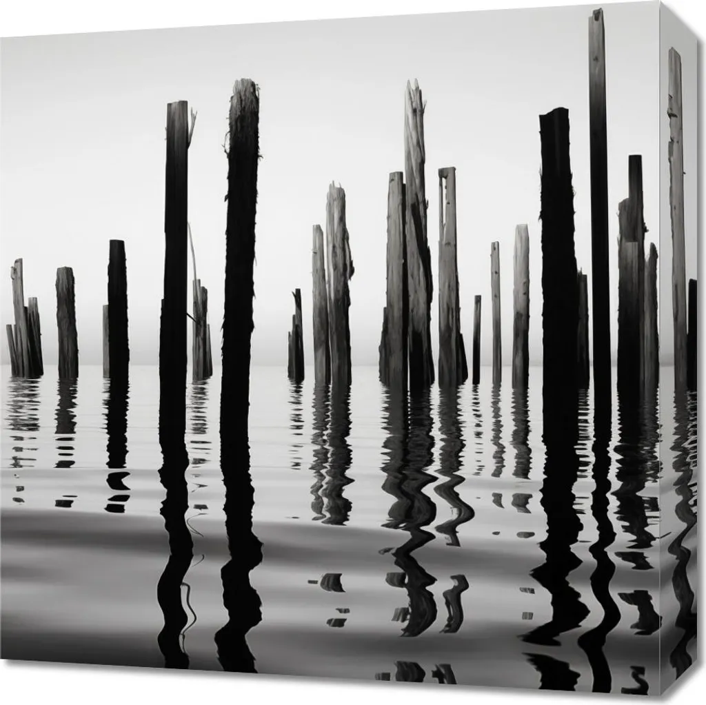 Quadro 50x50 Riflessioni sull'acqua - Benessere e Relax per la Casa