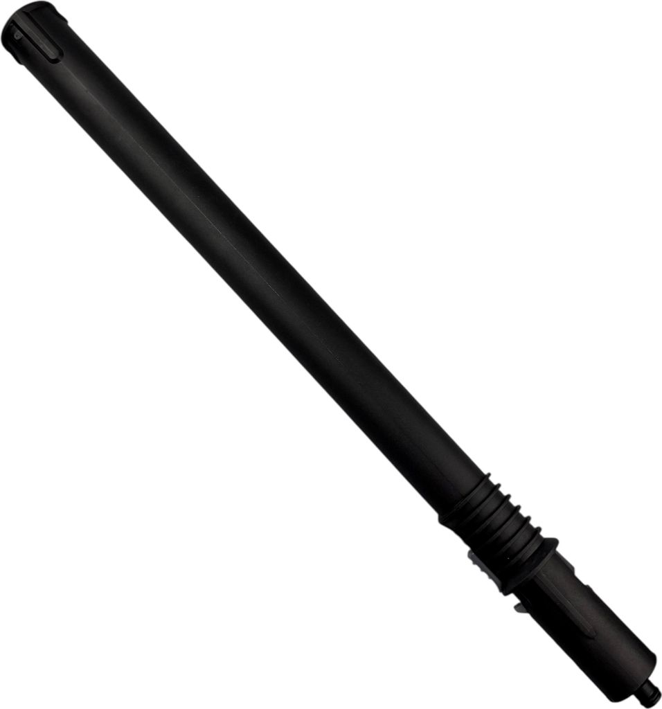 A black extension tube for a cleaning device, shown against a white background.