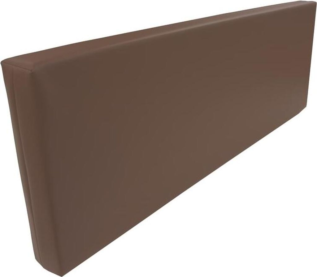 Rueckenlehne - Rueckenkissen für Palettenkissen (120x43x10cm (Terra) MATRATZEN KISSEN Mit Kunstleder flammhemmend MVSS 302 - UV stabilisiert - SCH...