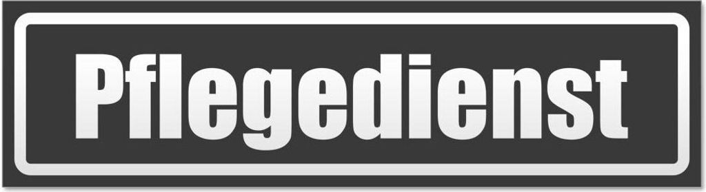 Kiwistar - Autoaufkleber - Dunkelgrau - 30 x 8 cm - Pflegedienst invertiert - Hinweis Aufkleber Sticker für Auto, Kfz, Fahrrad, PKW, LKW