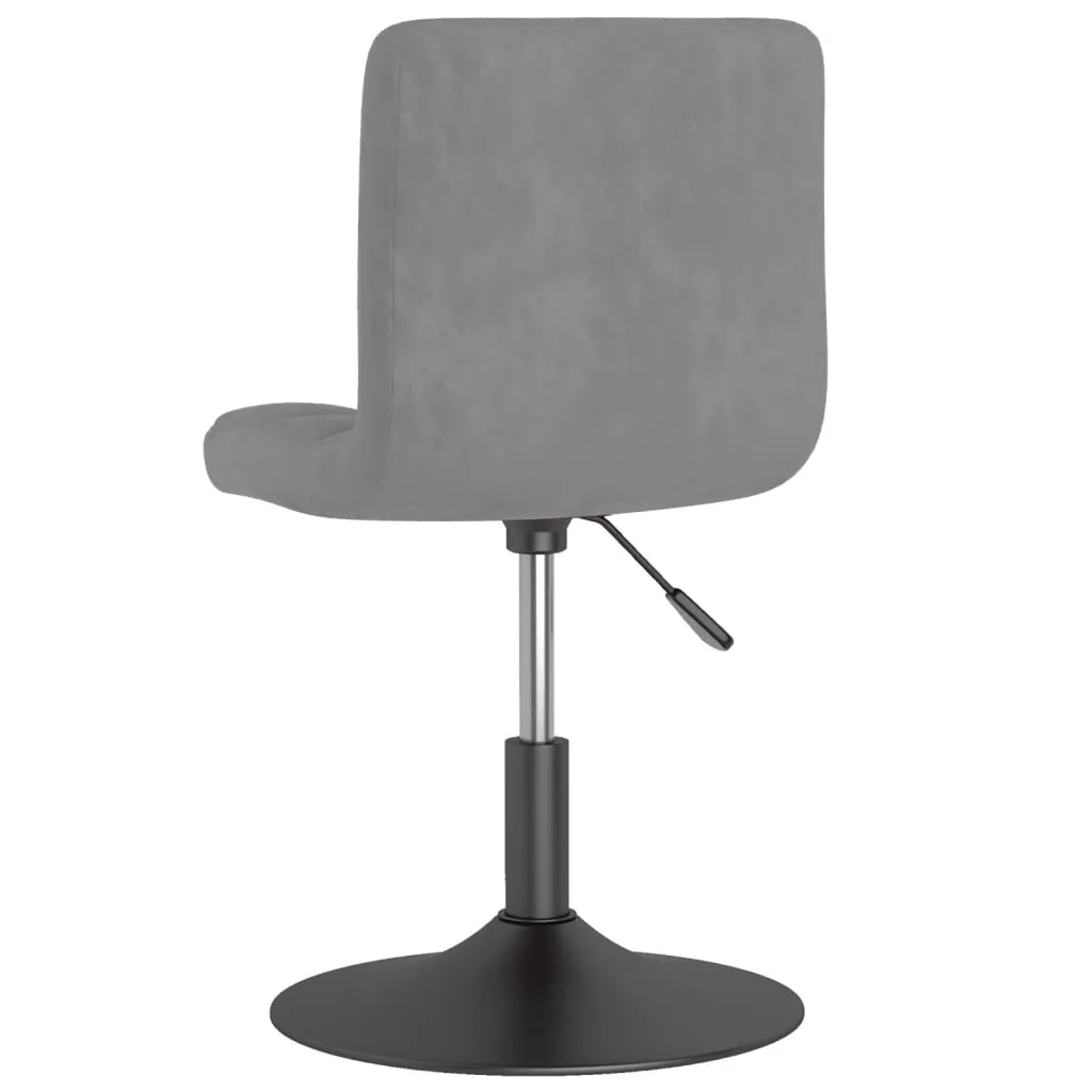 Tabouret de bar pivotant velours gris : l'assise confortable et chic
