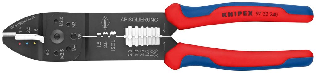 Knipex Crimpzange Länge 240mm schwarz lackiert für Produktbild 