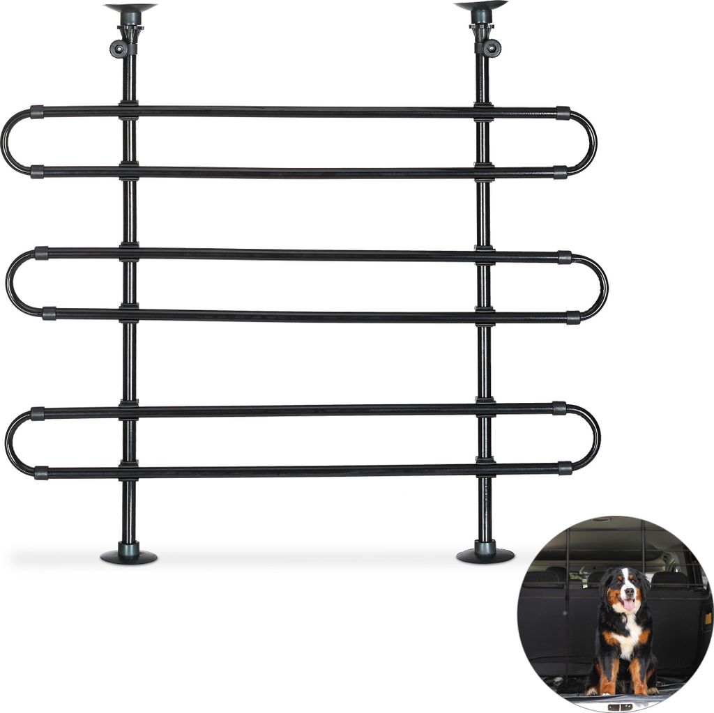 Relaxdays Hundegitter Auto, Schutzgitter Hund, zum Klemmen, Produktbild 