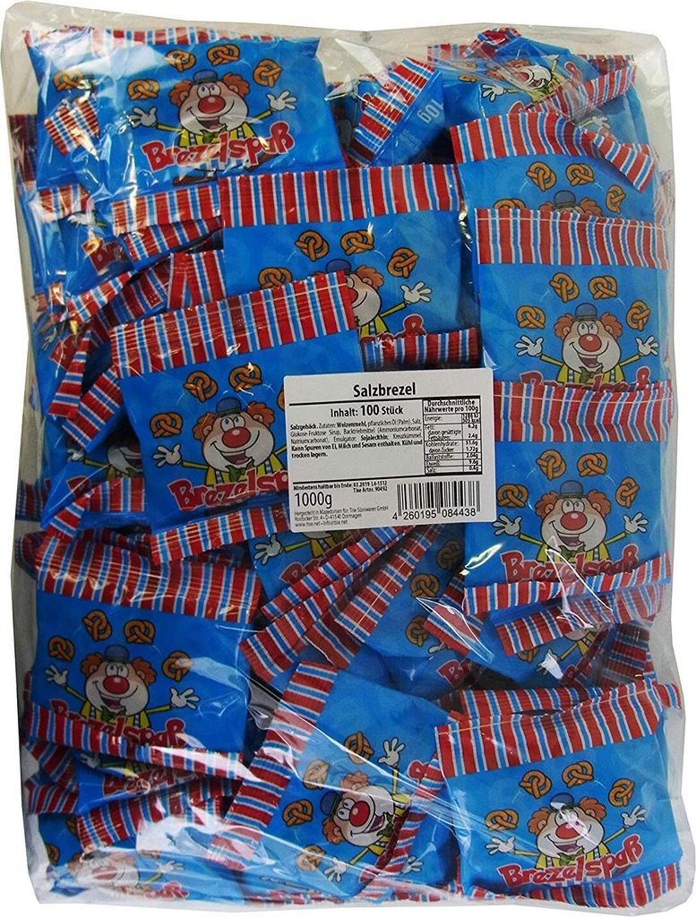 Tise Salzbrezel Wurfmaterial Karneval Fasching im 100 Stück Produktbild 