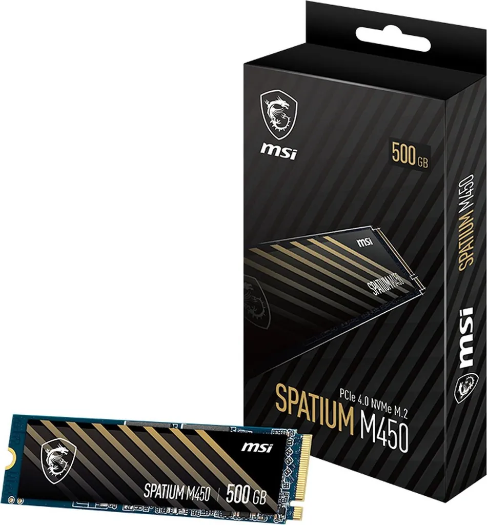 Fini les lenteurs avec le SSD MSI Spatium M450 500 Go NVMe PCIe Gen4