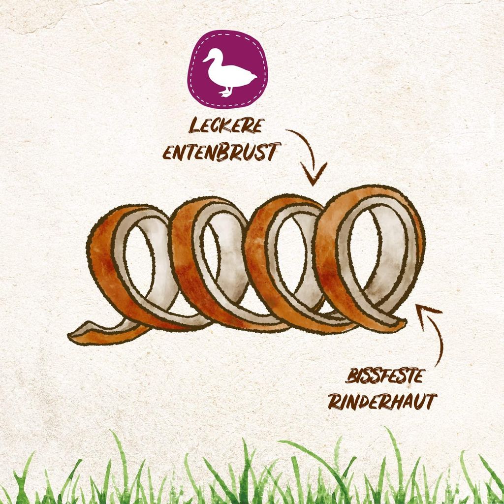 8in1 Delights Duck Kau-Spiralen, gesunder Kausnack für Hunde, 6 Stück