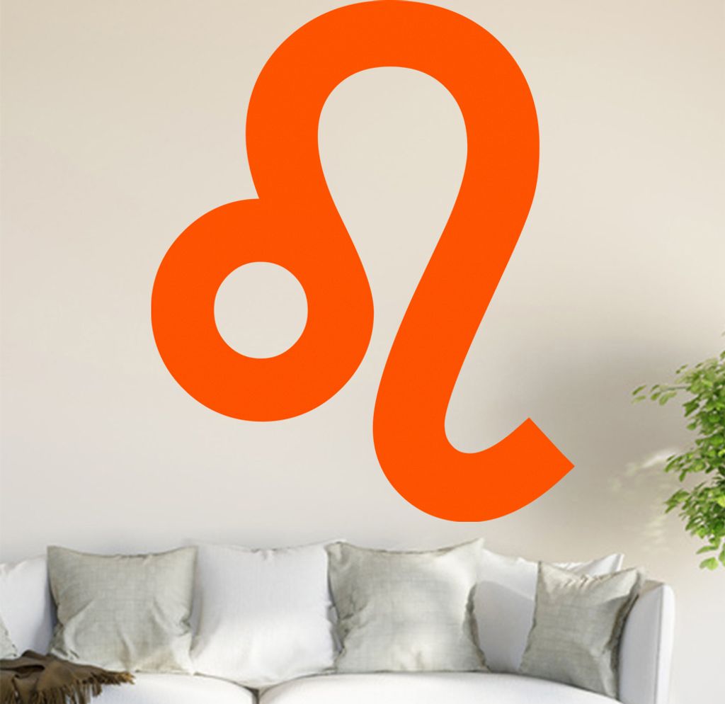 Sternzeichen: Löwe Wandtattoo in 6 Größen - Wandaufkleber Wall Sticker - Dekoration, Küche, Wohnzimmer, Schlafzimmer, Badezimmer