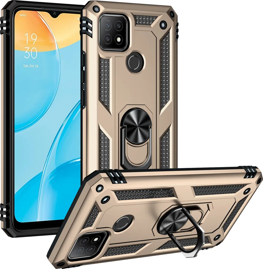 Cover Rugged OPPO A15/A15S Oro | Protezione Antiurto Doppio Strato