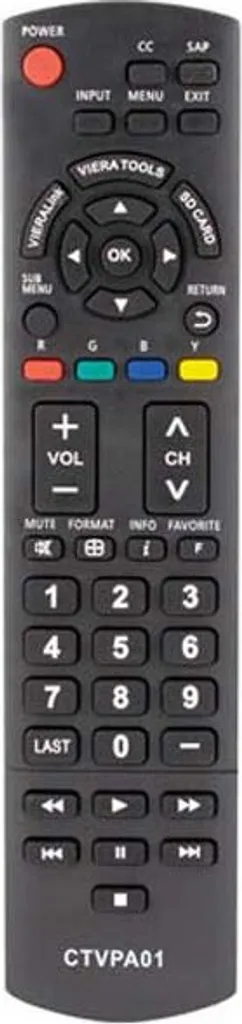 Telecomando CTVPA01 Nero per Panasonic - Design Ergonomico