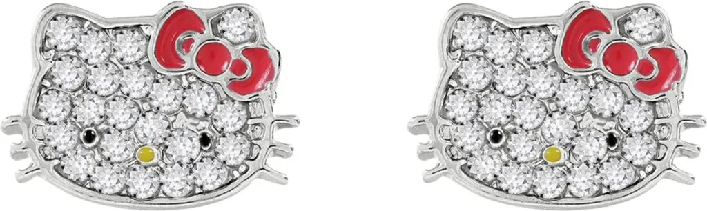 Orecchini Hello Kitty placcati in argento