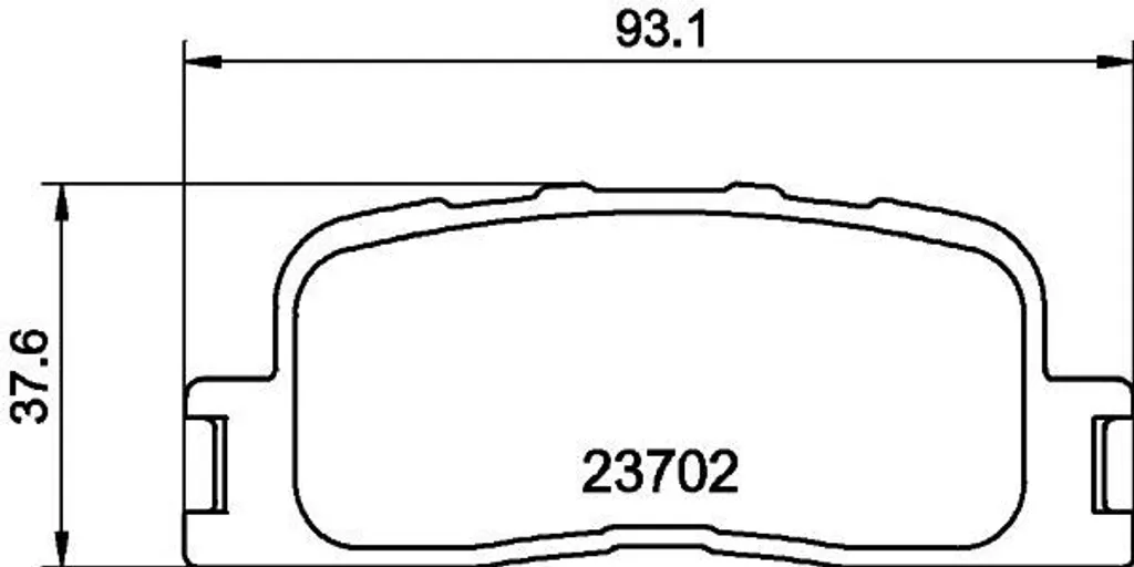 Jeu de plaquettes de frein à disque pour Camry V3 - HELLA 8DB 355 011-001