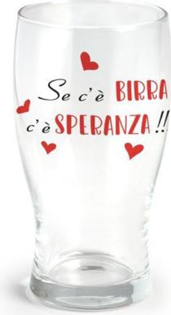 40-cl-Bierglas mit dem Slogan „Wo Bier ist, da ist Hoffnung“