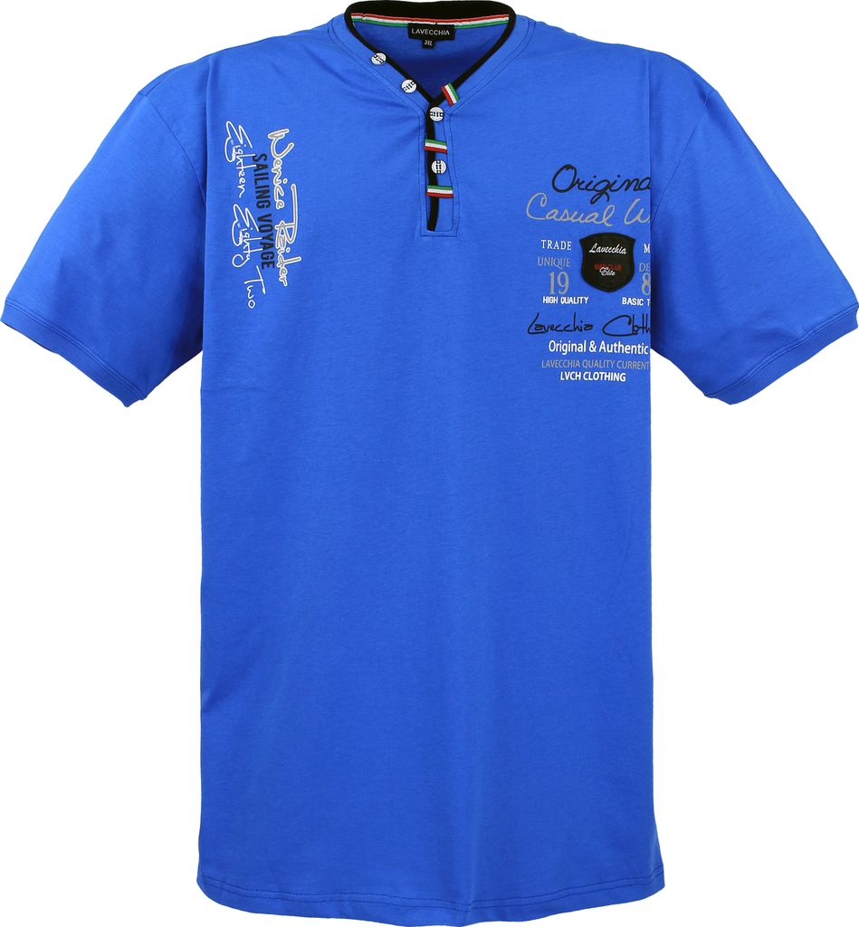 Lavecchia Herren T-Shirt LV-2042 (Royalblau, 8XL)